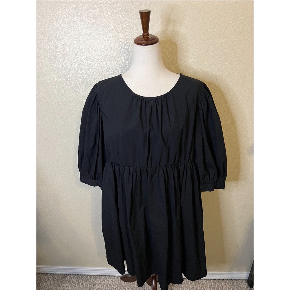Zara Black Puff Sleeve Dress XXL